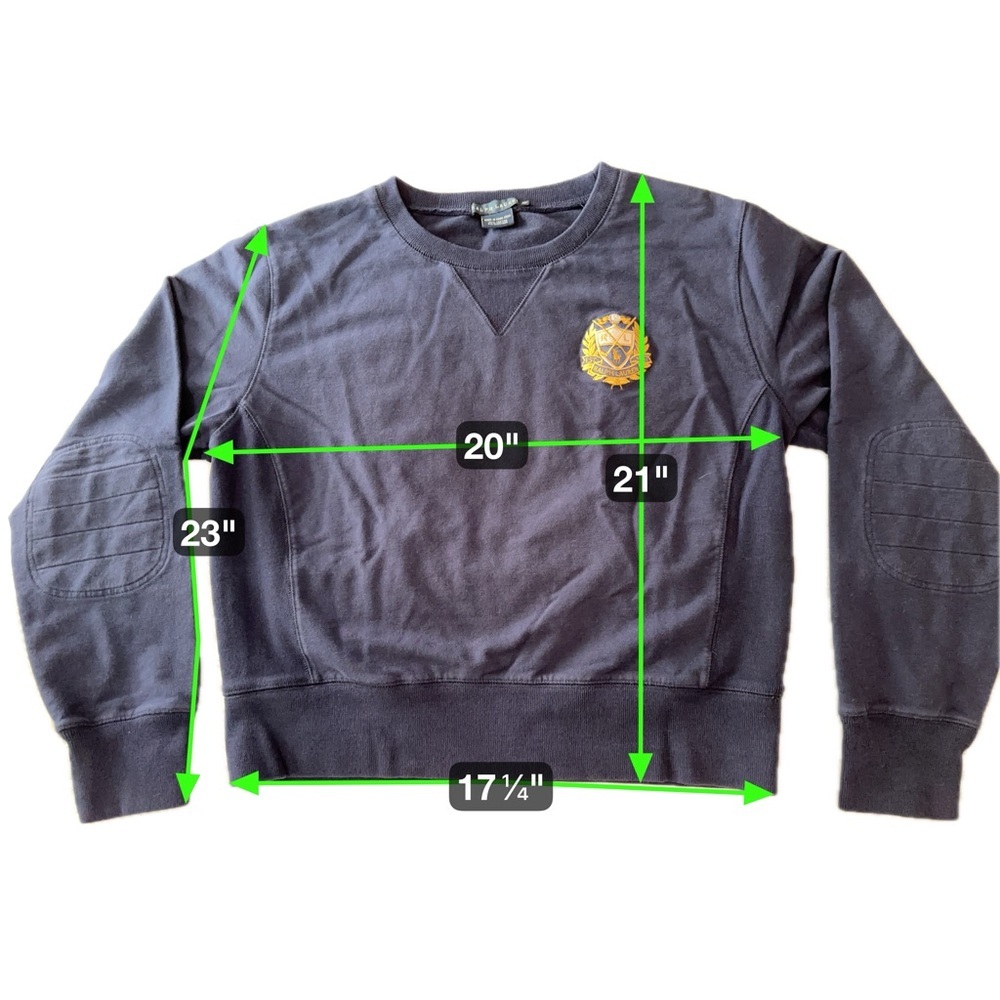Ralph Lauren Navy Sweatshirt with Gold Emblem - Picture 13 of 15